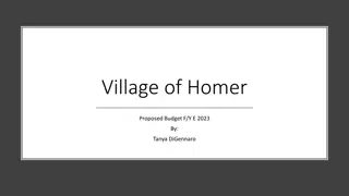 Village of Homer Proposed Budget for Fiscal Year Ending 2023