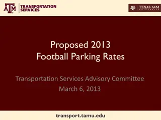 Proposed 2013 Football Parking Rates Overview