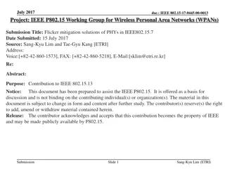 Flicker Mitigation Solutions in IEEE802.15.7 PHYs