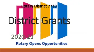 Rotary District 7730 Grants Funding Overview for 2020-21