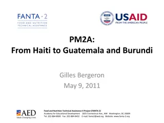 PM2A: A Journey from Haiti to Guatemala and Burundi