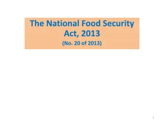 National Food Security Act, 2013 Overview