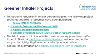 Greener Inhaler Projects for Reduced Carbon Footprint