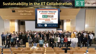 Sustainability Challenges in ET Collaboration: Addressing Ecological and Non-Ecological Aspects