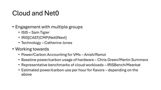 Cloud and Net0 Engagement with Multiple Groups