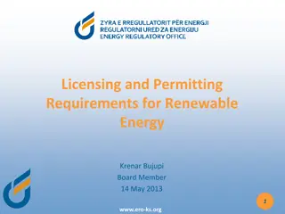 Renewable Energy Licensing and Permitting Requirements Overview