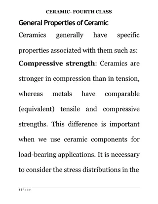 Ceramic Properties: Strength, Brittle Behavior, and More