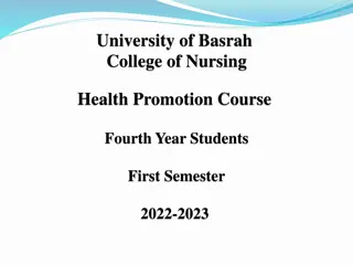 Health Promotion Strategies for Fourth-Year Nursing Students