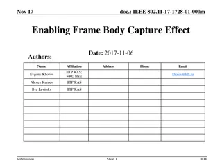 IEEE 802.11-17-1728-01-000m: Frame Body Capture Effect Study