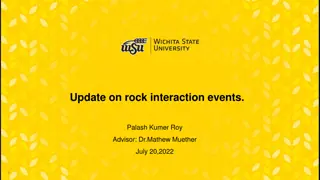 Update on Rock Interaction Events by Palash Kumer Roy