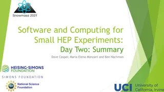 Software and Computing for Small High-Energy Physics Experiments: Insights and Trends