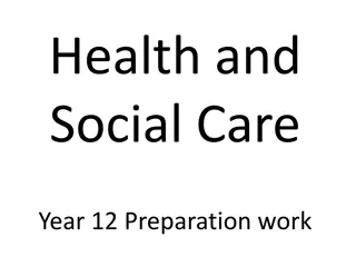 Comprehensive Health and Social Care Year 12 Preparation Tasks