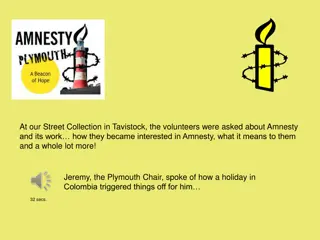 Stories of Passion and Advocacy for Amnesty in Tavistock and Plymouth