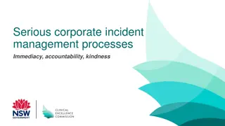 Corporate Incident Management Processes and Policy Update