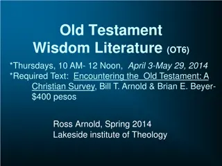 Old Testament Wisdom Literature and Structure Overview