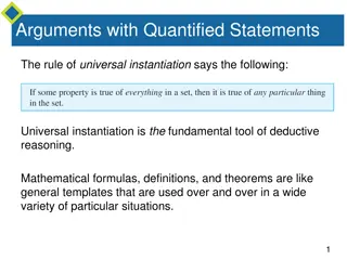 Universal Instantiation in Deductive Reasoning