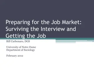 Job Market Interview Strategies