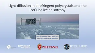 Light Diffusion in Birefringent Polycrystals and IceCube Anisotropy