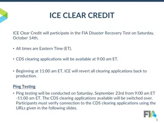 ICE Clear Credit Disaster Recovery Test Information