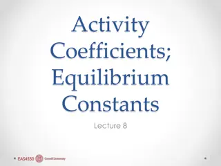 Understanding Electrolyte Activity Coefficients and Equilibrium Constants