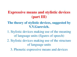 Exploring Stylistic Devices: Metaphor, Metonymy, Repetition, and More