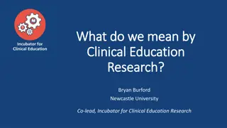 Clinical Education Research: Insights and Methodologies