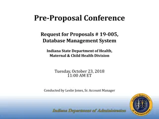 Database Management System RFP 19-005 Pre-Proposal Conference