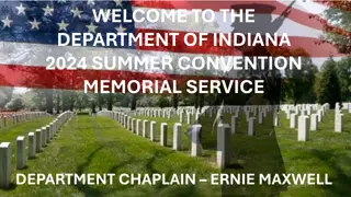 Indiana 2024 Summer Convention Memorial Service