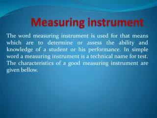 Measuring Instruments for Test Quality