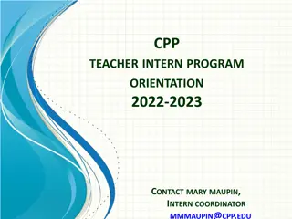 Cal Poly Pomona Teacher Intern Program Overview