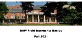 BSW Field Internship Basics for Fall 2021