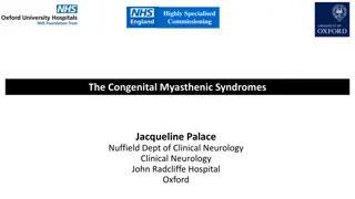 Specialised Commissioning for Congenital Myasthenic Syndromes - Overview by Professor Jacqueline Palace