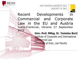 Recent Developments in Commercial Law in the EU and Austria