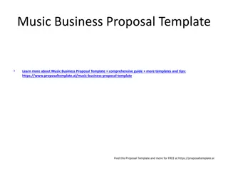 Music Business Proposal Template Overview