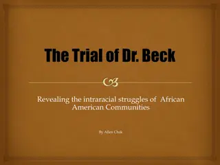 Intraracial Struggles in African American Communities: The Trial of Dr. Beck