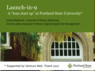 Launch-in-9 at Portland State University: Empowering Student Entrepreneurship