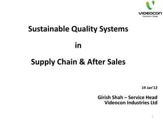 Technology Advancements in Supply Chain and After Sales Management