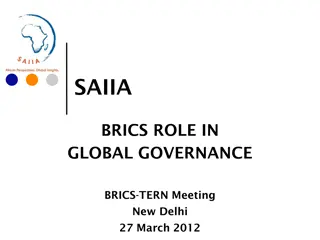 BRICS Role in Global Governance: Challenges and Opportunities