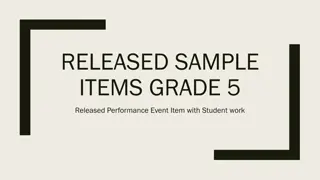 5th Grade Mathematics Performance Event Item Analysis