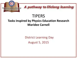 Enhancing Physics Education Through TIPERS Tasks and Student-Centered Approaches