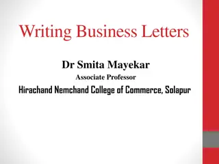 Business Letter Writing Guidelines and Formats