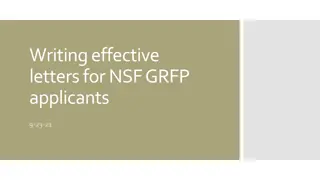 Guidelines for NSF GRFP Reference Letters Submission