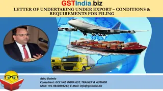 Understanding Letter of Undertaking (LUT) for Export Conditions in GSTIndia.biz