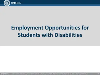 Employment Opportunities for Students with Disabilities - Schedule A Hiring Authority Overview