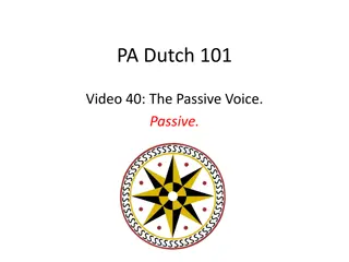 Passive Voice in Pennsylvania Dutch