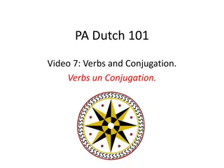 Pennsylvania Dutch 101: Verbs and Conjugation