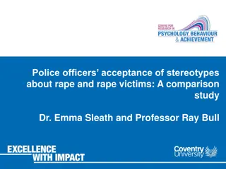 Police Officers' Acceptance of Stereotypes about Rape and Rape Victims