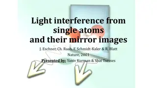 Light Interference from Single Atoms and Their Mirror Images