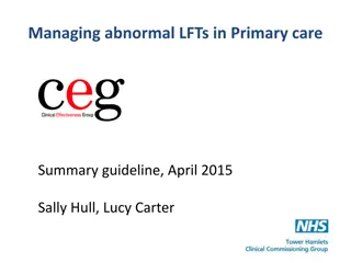 Managing Abnormal Liver Function Tests in Primary Care: Summary Guideline