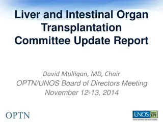 Liver and Intestinal Organ Transplantation Committee Update Report